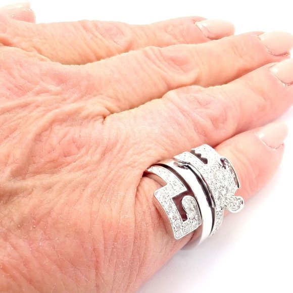 Authentic! Cartier Le Baiser Du Dragon 18k White Gold Diamond Ruby Ring Paper - Picture 10 of 10